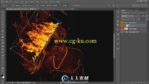 《PS火焰人像制作视频教程》Digital-Tutors Playing With Fire Through Photo Mani...的图片2