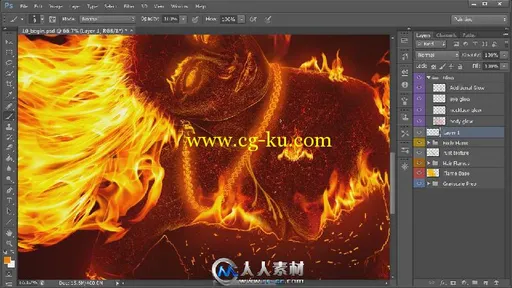 《PS火焰人像制作视频教程》Digital-Tutors Playing With Fire Through Photo Mani...的图片3