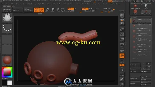 《ZBrush 4R5全面训练视频教程》Digital-Tutors Introduction to ZBrush 4R5的图片3