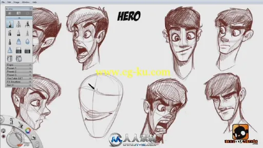 《男性卡通角色绘画视频教程》ToonboxStudio Draw Slim Male Characters的图片3