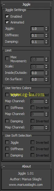 《3dsmax肌肉系统插件V1.01版》Marius Silaghi’s Jiggle v1.01 for 3dsMax9-2013 ...的图片1