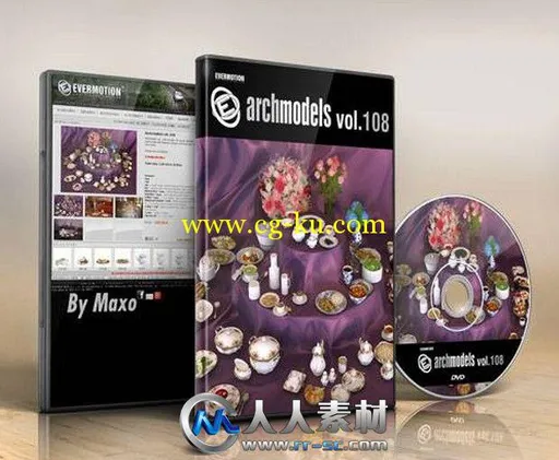 《瓷器餐具3D模型合辑》Evermotion Archmodels Vol.108的图片1