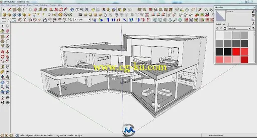 Sketchup三维建筑设计视频教程的图片1