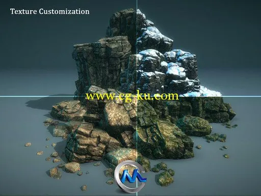 Unity3d中岩石模型材质包 Unity3d Rock and Boulders 2的图片2