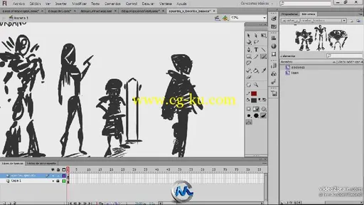 Flash漫画人物制作视频教程 video2brain Comic Characters Spanish的图片2