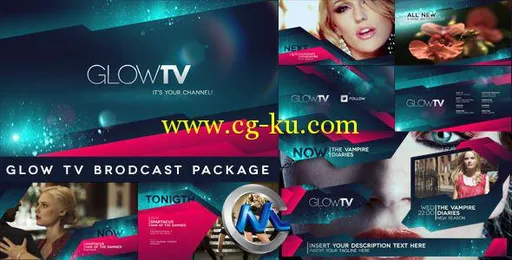 电视栏目包装设计AE模板 Videohive Glow TV Broadcast Package 4520753 After Effe...的图片1