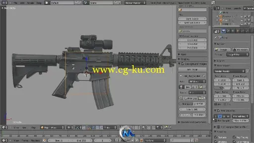 Blender游戏武器M4步枪建模视频教程 CG Cookie Weapon Modeling an M4 Rifle in Bl...的图片2