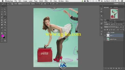 Photoshop复古美女可乐广告视频教程 Phlearn Pro Pinup Cola的图片2