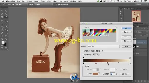 Photoshop复古美女可乐广告视频教程 Phlearn Pro Pinup Cola的图片3