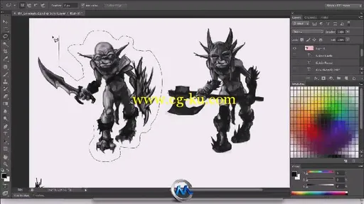 Photoshop鬼怪角色制作视频教程 Digital-Tutors Creating a Goblin Concept in Pho...的图片1