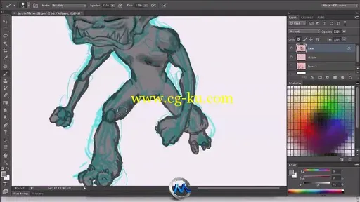 Photoshop鬼怪角色制作视频教程 Digital-Tutors Creating a Goblin Concept in Pho...的图片2
