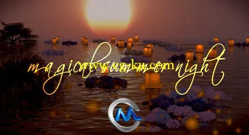 夏夜秘湖婚礼相册AE模板 VideoHive Photo Gallery on a Magical Summer Night 4636481的图片1