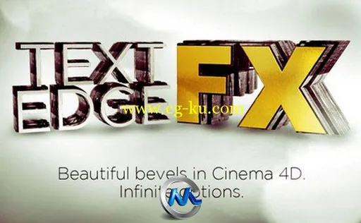 C4D文字倒角预设V1.4版 Text Edge FX v1.4 Bevel Kit for Cinema 4D的图片1