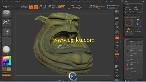 ZBrush兽人头像制作视频教程第五季 3DMotive Orc Head in ZBrush vol.5的图片1