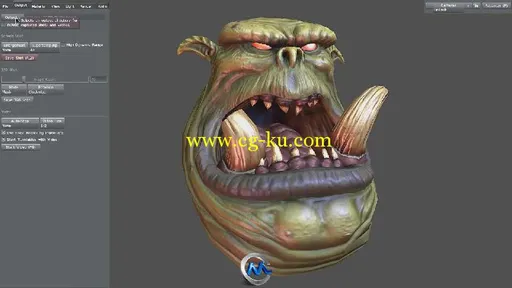 ZBrush兽人头像制作视频教程第五季 3DMotive Orc Head in ZBrush vol.5的图片2