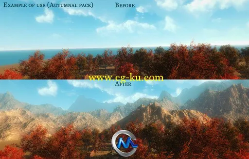 Unity3D山脉场景素材包 Unity3D Background Mountains Pack的图片3