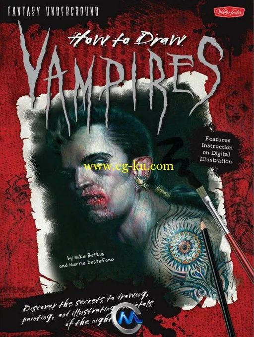 吸血鬼绘画技法书籍 How to Draw Vampires Discover the secrets to drawing paint...的图片1