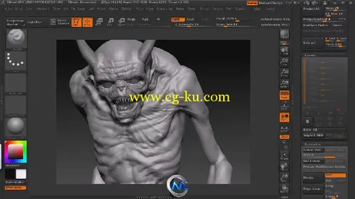 ZBrush恶魔角色制作视频教程 Digital-Tutors Creating a Portfolio-Ready Demon Co...的图片2