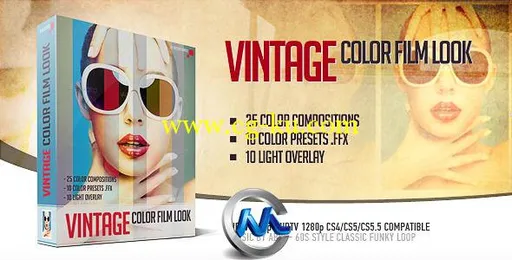 复古彩色胶片预设AE模板 Videohive Vintage Color Film Look 2760984 Project for ...的图片1