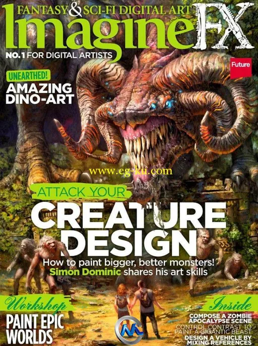 科幻数字艺术杂志2013年8月刊 ImagineFX Magazine August 2013的图片1