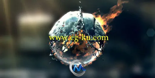 火与水超酷Logo标志演绎AE模板的图片1