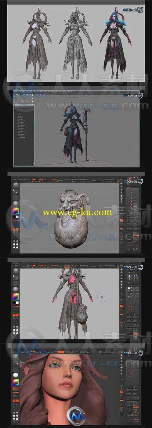 ZBrush与Maya游戏角色艺术制作训练视频教程的图片2