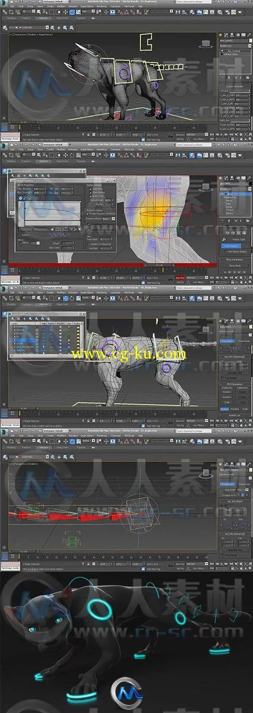 3dsMax猎豹骨骼设计制作视频教程的图片2