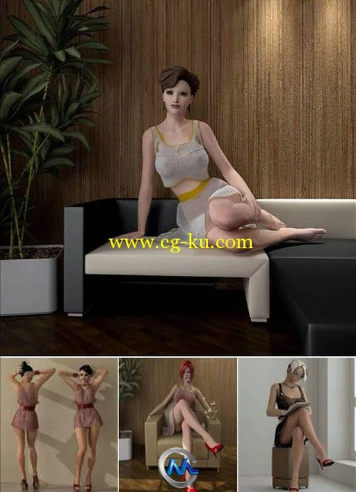 37个性感人妻3D模型合辑的图片1