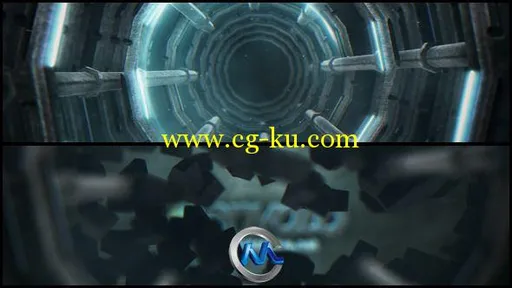 科幻机械管道Logo标志演绎AE模板的图片1