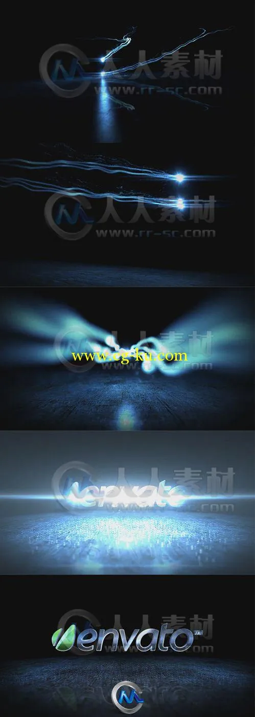 超炫粒子光线Logo演绎动画AE模板的图片2
