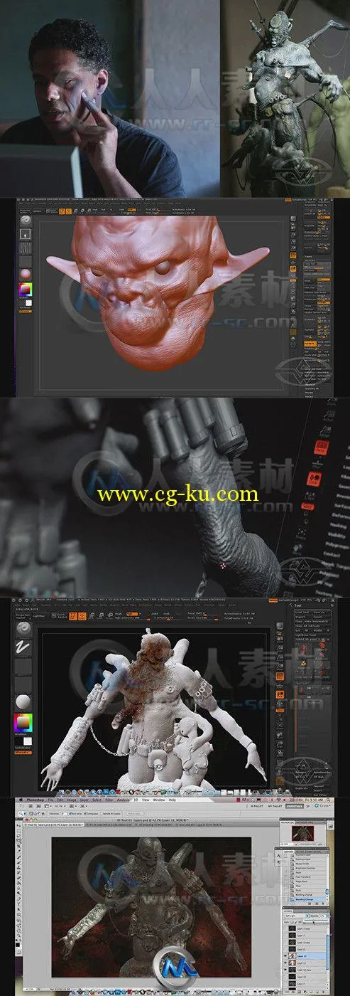ZBrush角色雕刻设计技术视频教程的图片2