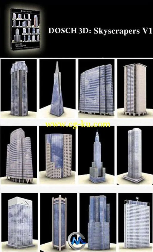 高层摩天大楼3D模型合辑的图片1