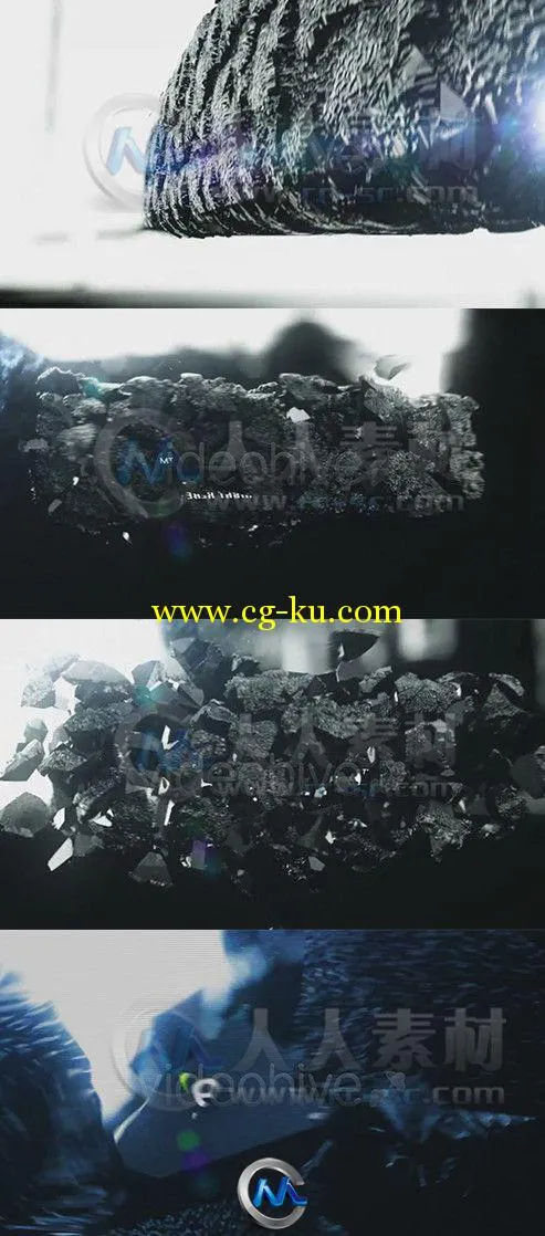 巨石粉碎Logo演绎动画AE模板的图片1
