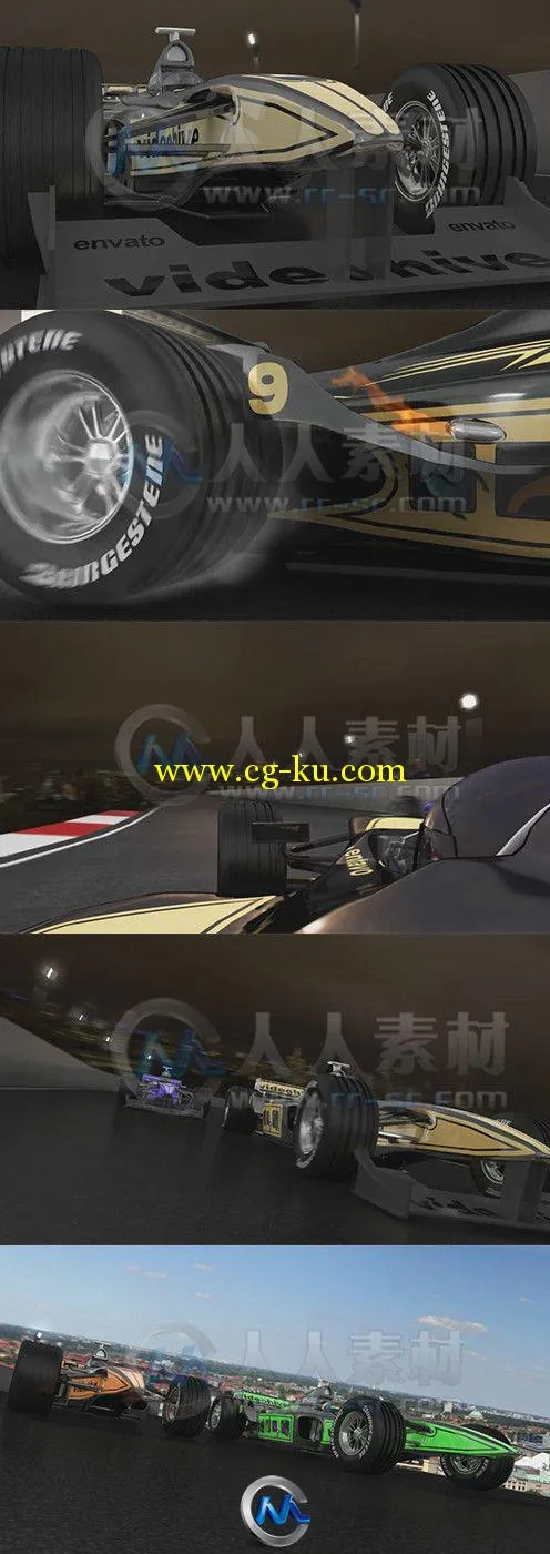 F1赛车宣传片头动画AE模板的图片1