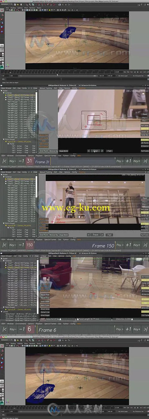 3DEqualizer与Maya建筑场景中跟踪技术视频教程的图片1