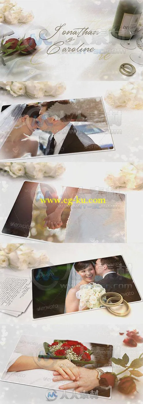 白色浪漫婚礼相册动画AE模板 Videohive White Wedding 7045957 Project for After ...的图片1