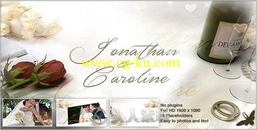 白色浪漫婚礼相册动画AE模板 Videohive White Wedding 7045957 Project for After ...的图片2