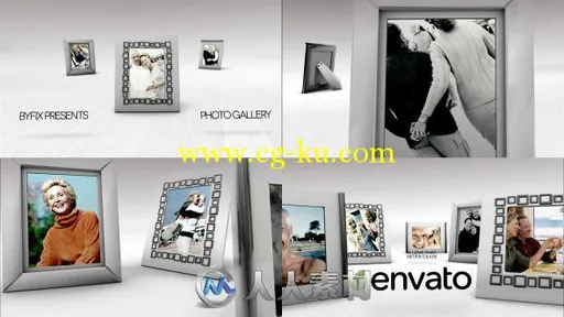 白色照相馆相册动画AE模板 Videohive White Photo Gallery 7207656 Project for Af...的图片1