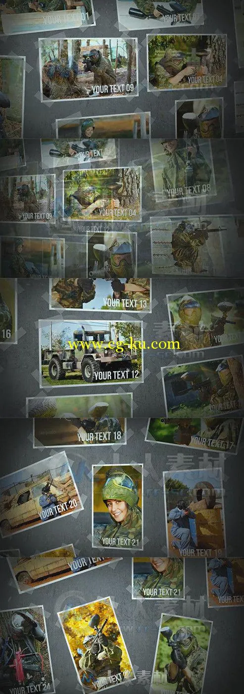 野外军事彩弹相册动画AE模板 Videohive Weekend Paintball Warriors 6819648 Proje...的图片1