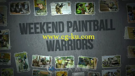 野外军事彩弹相册动画AE模板 Videohive Weekend Paintball Warriors 6819648 Proje...的图片2