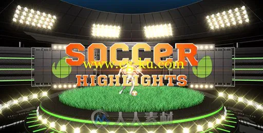 足球比赛电视包装AE模板 Videohive Soccer Highlights Ident Broadcast Pack 71852...的图片2