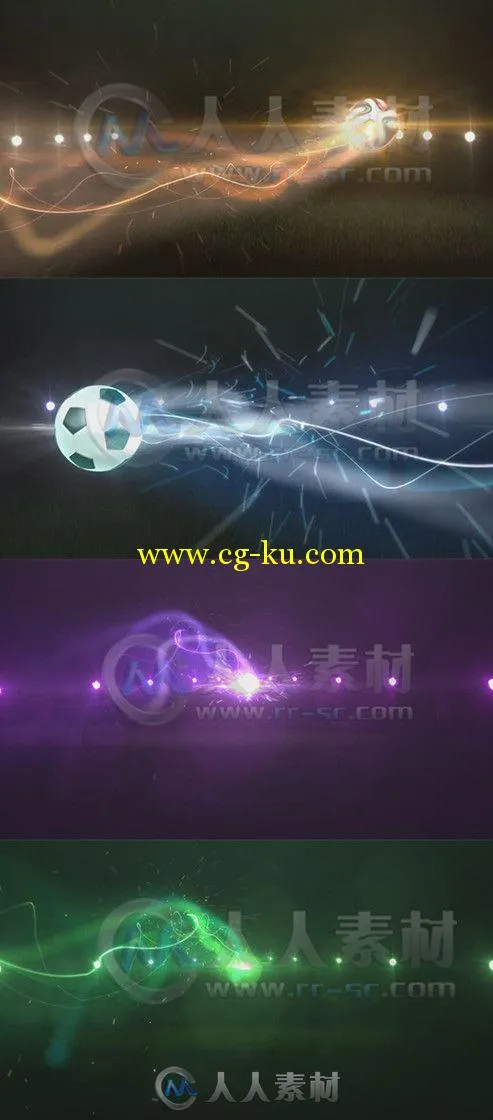 超酷足球Logo演绎动画AE模板 Videohive Soccer Ball Opener 7645226 Project For A...的图片1