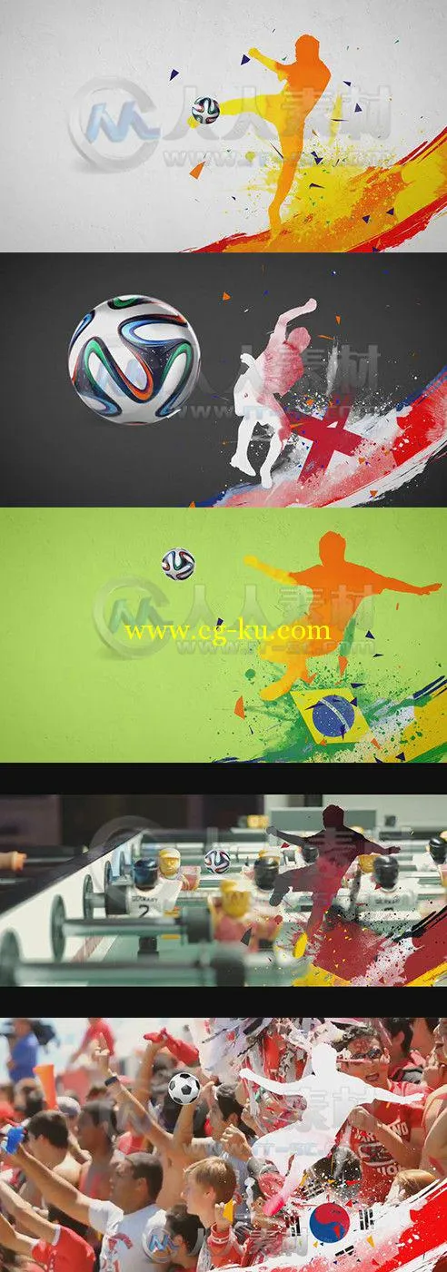 足球比赛射门动画AE模板 Videohive Soccer Sport Opener 7811177 Project For Afte...的图片1