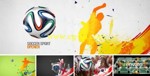 足球比赛射门动画AE模板 Videohive Soccer Sport Opener 7811177 Project For Afte...的图片2