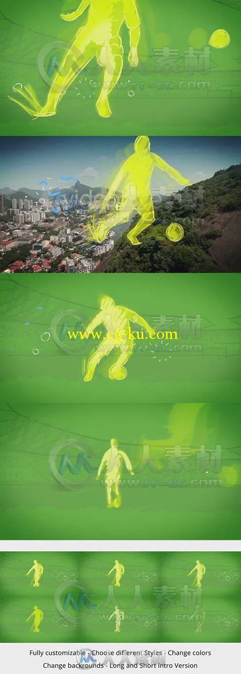 足球盘带动画AE模板 Videohive Soccer Intro Animation 7839443 Project For After...的图片1