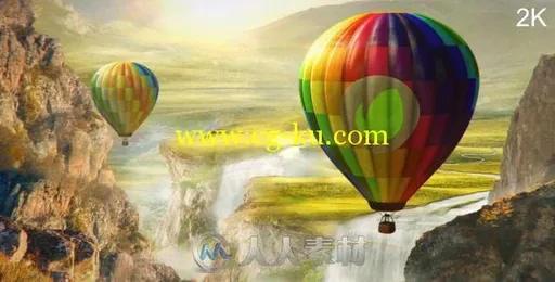 多彩热气球Logo演绎动画AE模板 Videohive Colourful World Hot Air Balloon Logo 6...的图片1