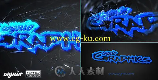 破碎玻璃Logo演绎动画AE模板 Videohive Through Glass Logo 4508597 Project for A...的图片2