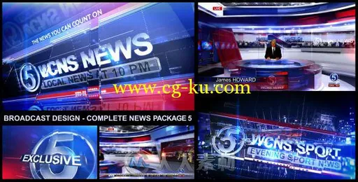 新闻第五频道整体电视包装AE模板 Videohive Broadcast Design Complete News Packa...的图片2