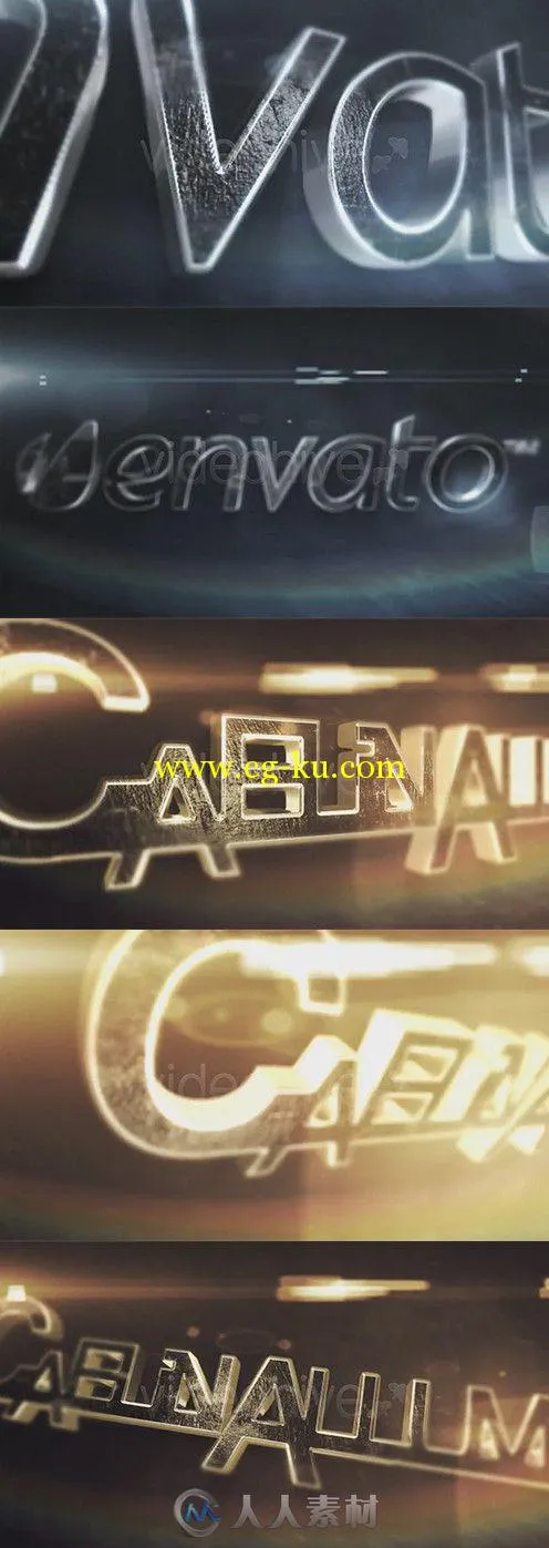 影视级三维logo演绎动画AE模板 Videohive 3D Metallic Reveal 5177772 Project for...的图片1