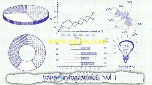 纸质统计数据图表动画AE模板 Videohive Paper Infographics Vol 1 7841704 Project...的图片2